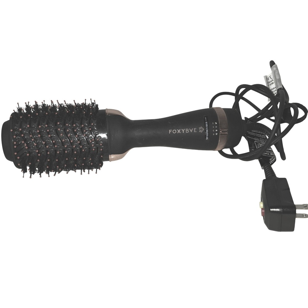 FoxyBae One Step Hair Dryer Brush Volumizer Hot‎ Air Brush Black Rose Gold